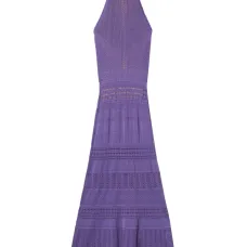 Ажурное платье с вырезом халтер