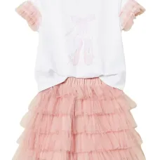 Комплект из топа и юбки с оборками