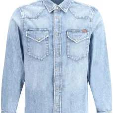 Джинсовая рубашка с карманами