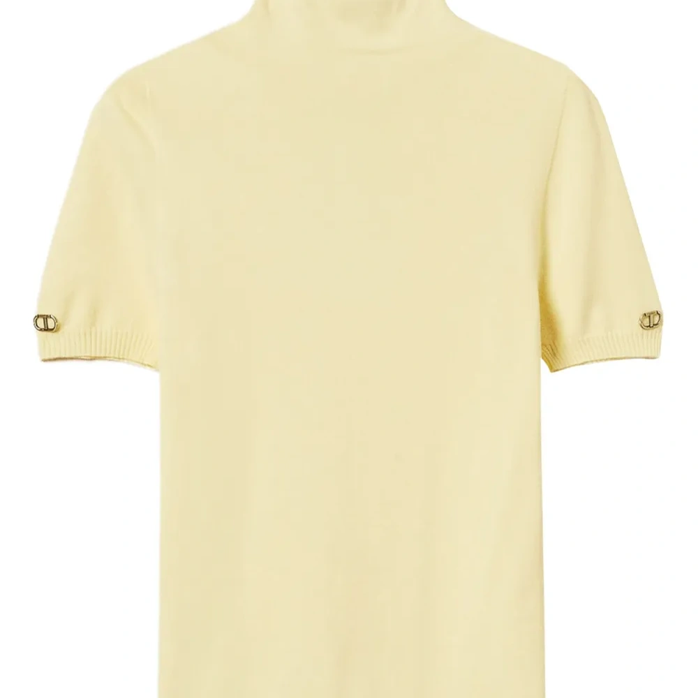 Топ с короткими рукавами и воротником-стойкой Топ с короткими рукавами и воротником-стойкой