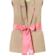 Блейзер без рукавов с поясом