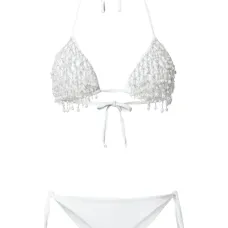 Бикини с треугольными чашками и декором