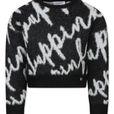 Свитер вязки интарсия с логотипом