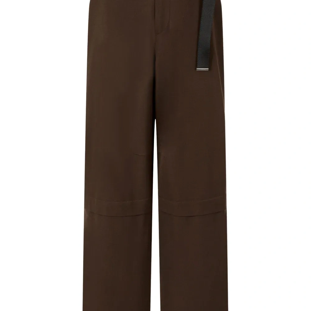 Шерстяные брюки с поясом