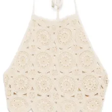 Укороченный топ с вырезом халтер Укороченный топ с вырезом халтер