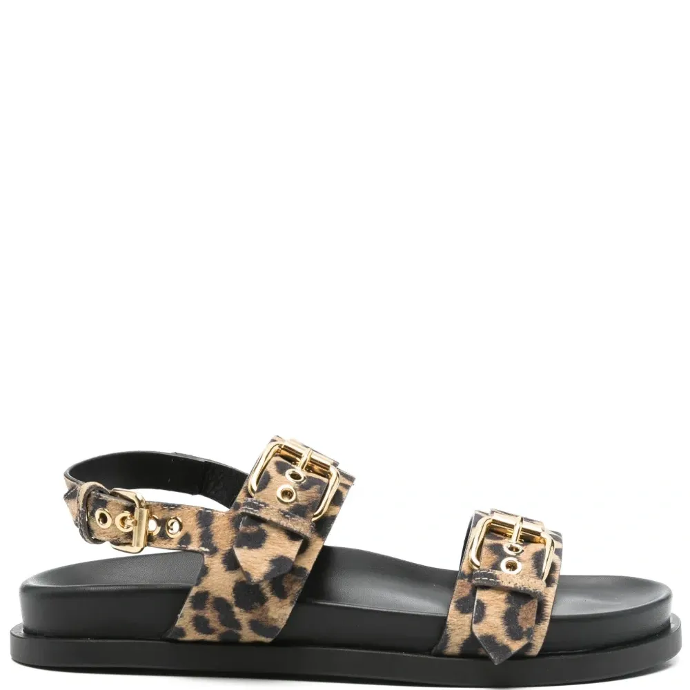 Сандалии с леопардовым принтом