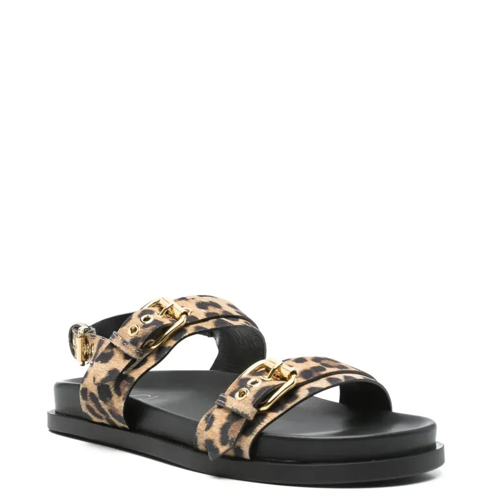 Сандалии с леопардовым принтом
