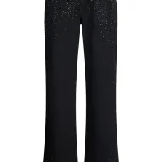 Широкие джинсы со стразами