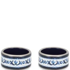 Набор из двух маленьких фарфоровых колец для салфеток Набор из двух маленьких фарфоровых колец для салфеток