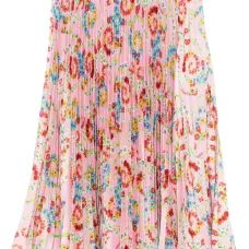 Плиссированная юбка с цветочным принтом