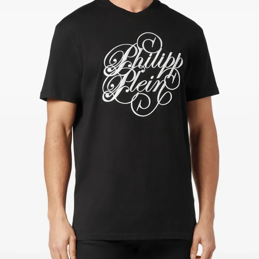 Футболка с вышивкой Plein Coursive