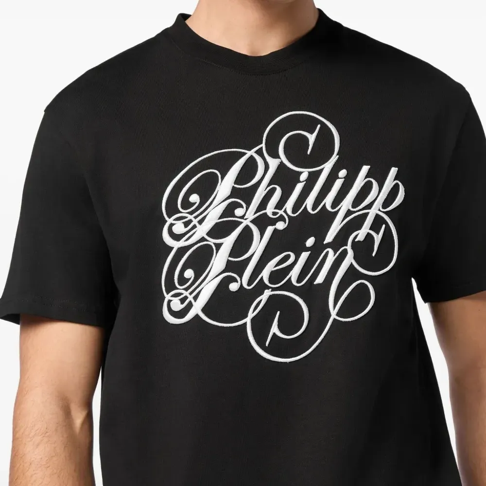 Футболка с вышивкой Plein Coursive