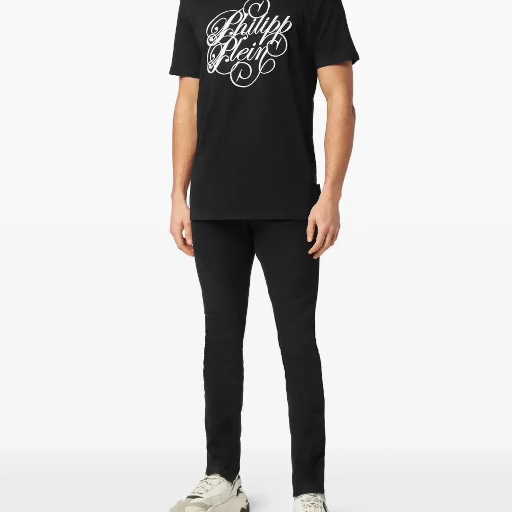 Футболка с вышивкой Plein Coursive