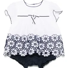 Комплект из топа и шортов с цветочной вышивкой Комплект из топа и шортов с цветочной вышивкой