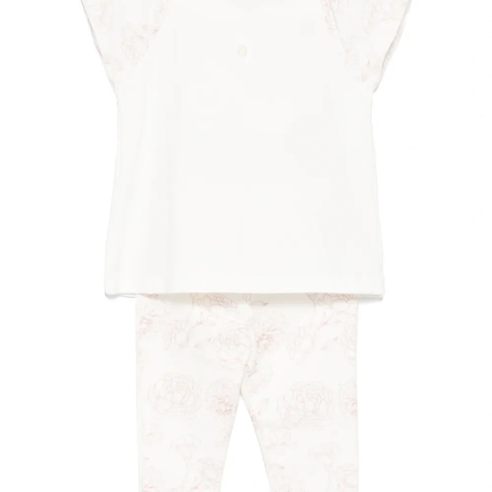 Комплект из футболки и легинсов с цветочным принтом