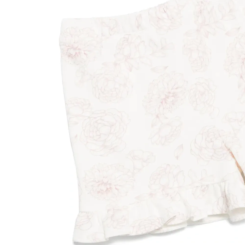 Комплект из топа и шортов с цветочным принтом