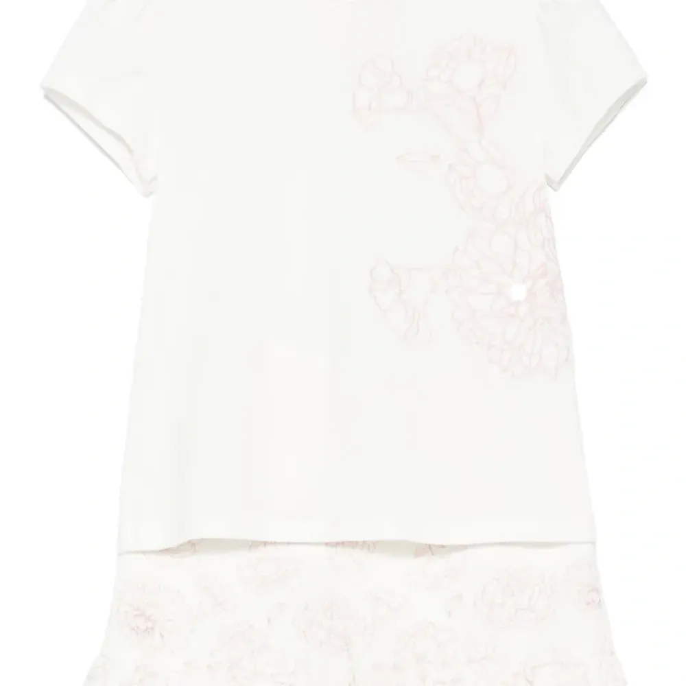 Комплект из топа и шортов с цветочным принтом