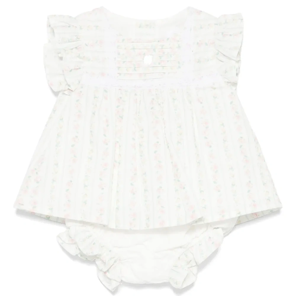 Комплект из топа и блумеров с цветочным принтом