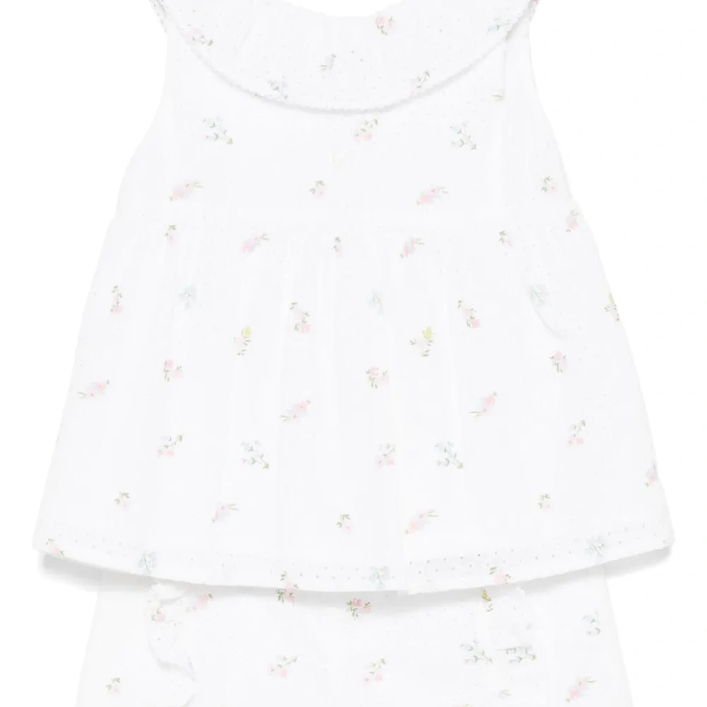 Комплект из платья и шортов с английской вышивкой