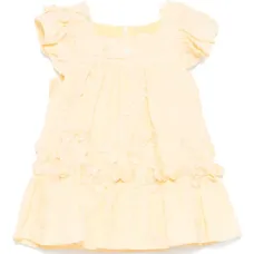 Платье с цветочной аппликацией