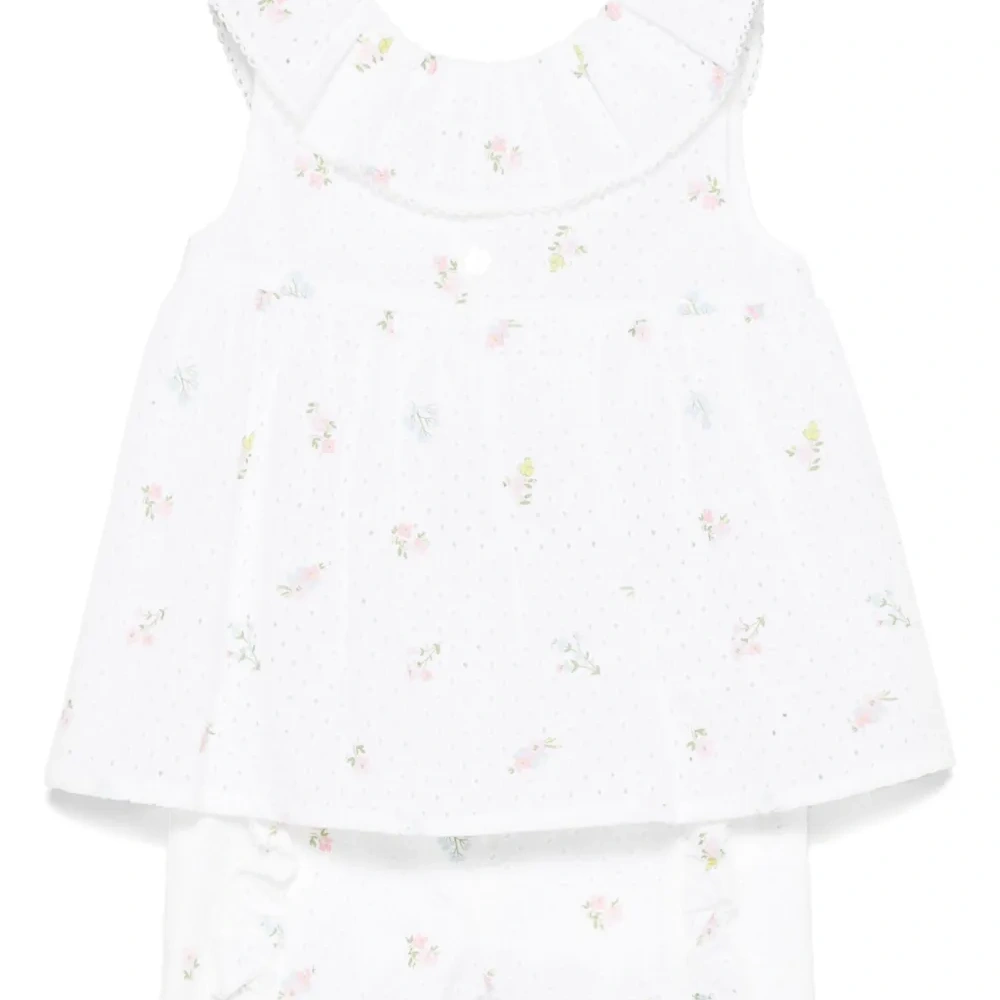 Комплект из платья и шортов с английской вышивкой