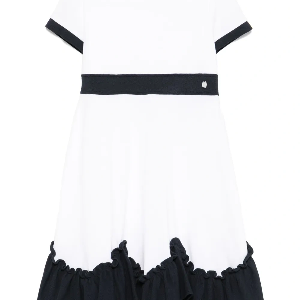 Платье с контрастной отделкой