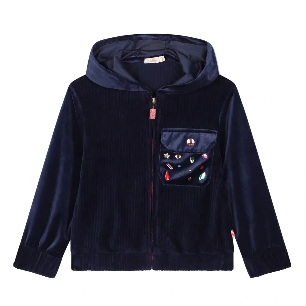 Вельветовое худи на молнии