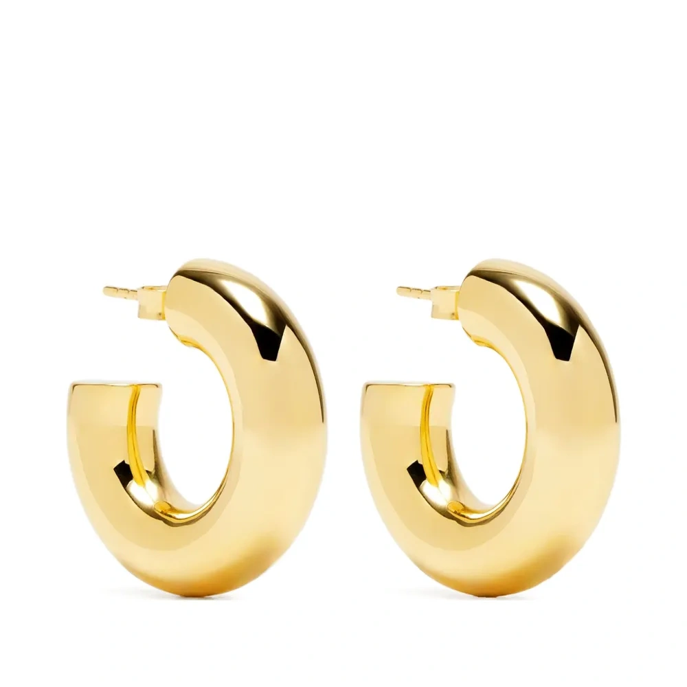 Серьги-кольца среднего размера