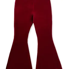 Расклешенные велюровые брюки