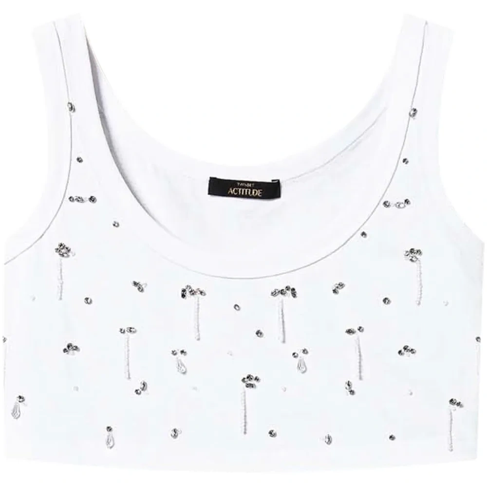 Укороченный топ с вышивкой Укороченный топ с вышивкой