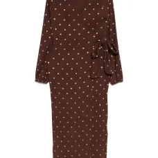 плиссированное платье с запахом