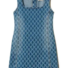 Джинсовое платье с логотипом