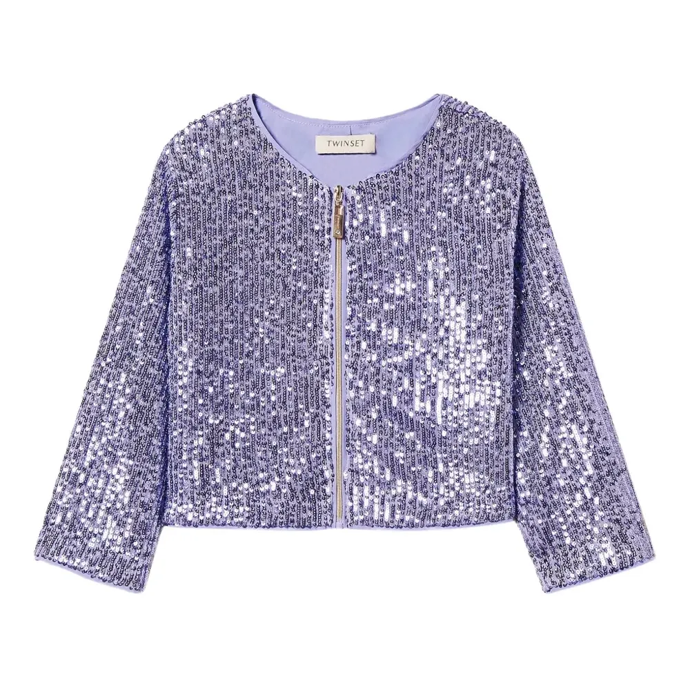 Куртка на молнии с пайетками