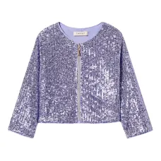 Куртка на молнии с пайетками