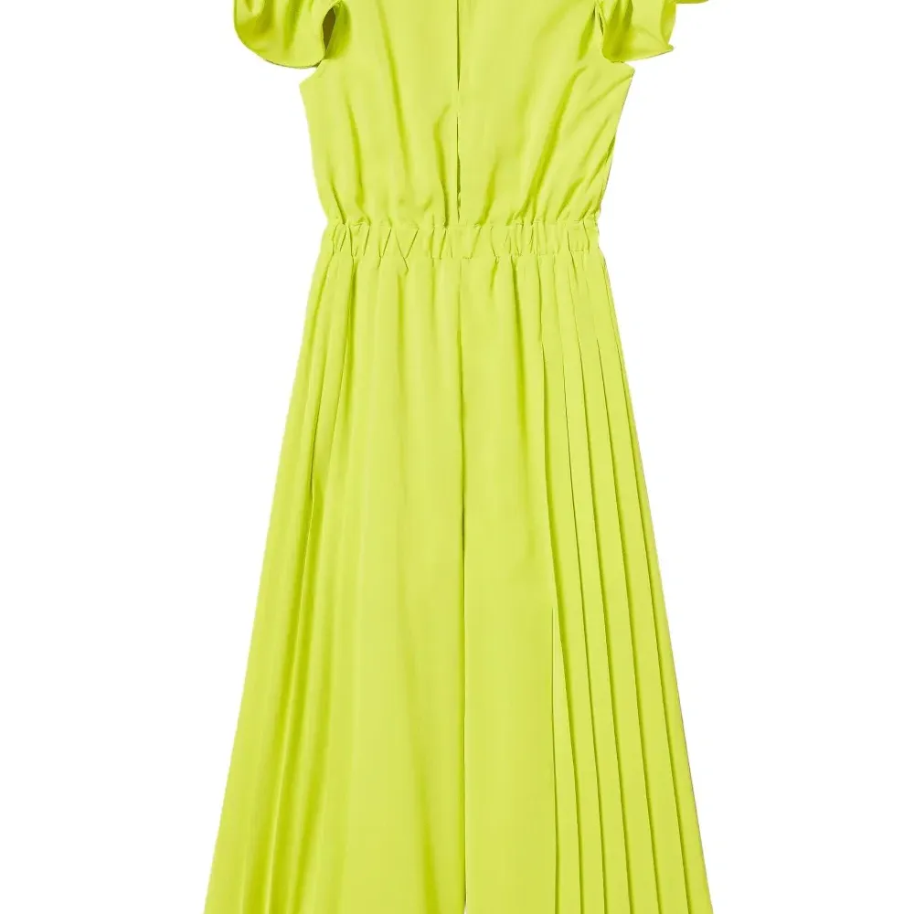 Плиссированный комбинезон с короткими рукавами