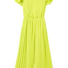 Плиссированный комбинезон с короткими рукавами