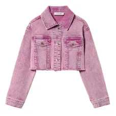 Укороченная джинсовая куртка Укороченная джинсовая куртка