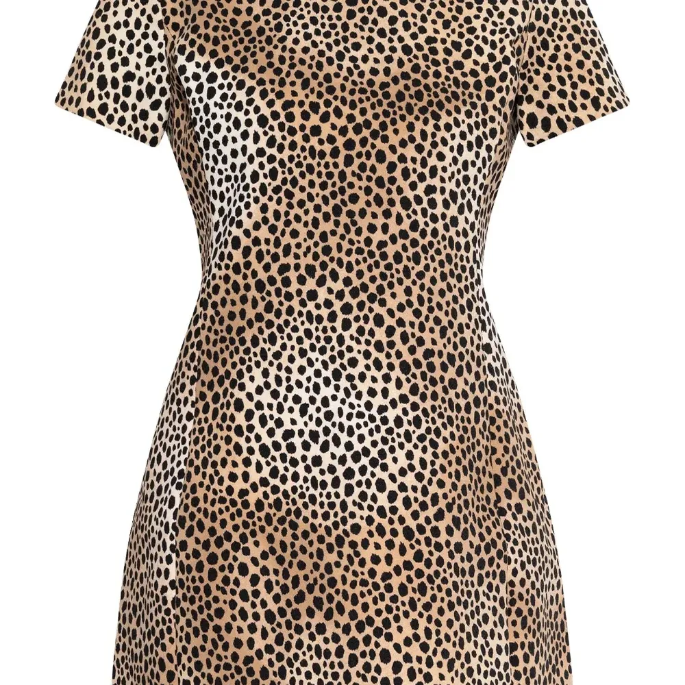 Платье мини с анималистичным принтом