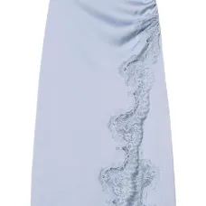 Юбка со сборками и кружевом