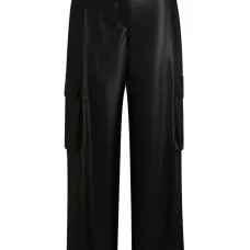 Брюки карго из искусственной кожи