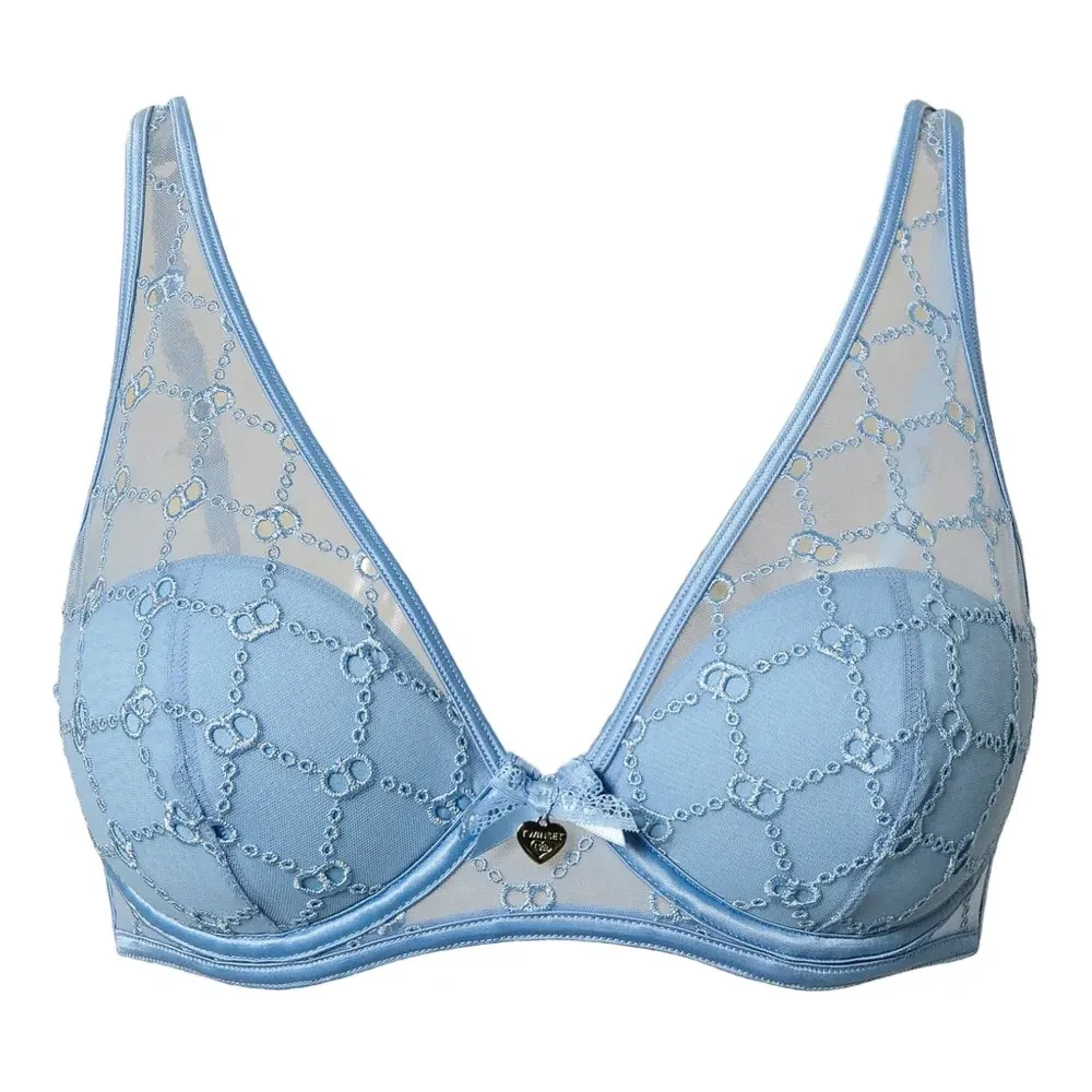 Сетчатый бюстгальтер с кружевом