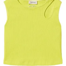 Топ в рубчик с вырезом