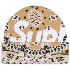 Шапка бини с принтом