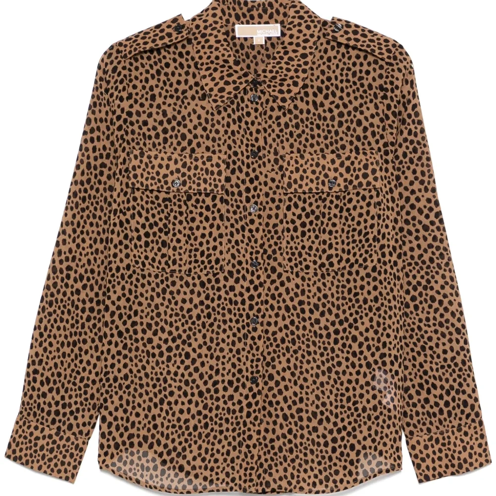 Рубашка с леопардовым принтом