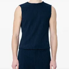 полосатый топ без рукавов