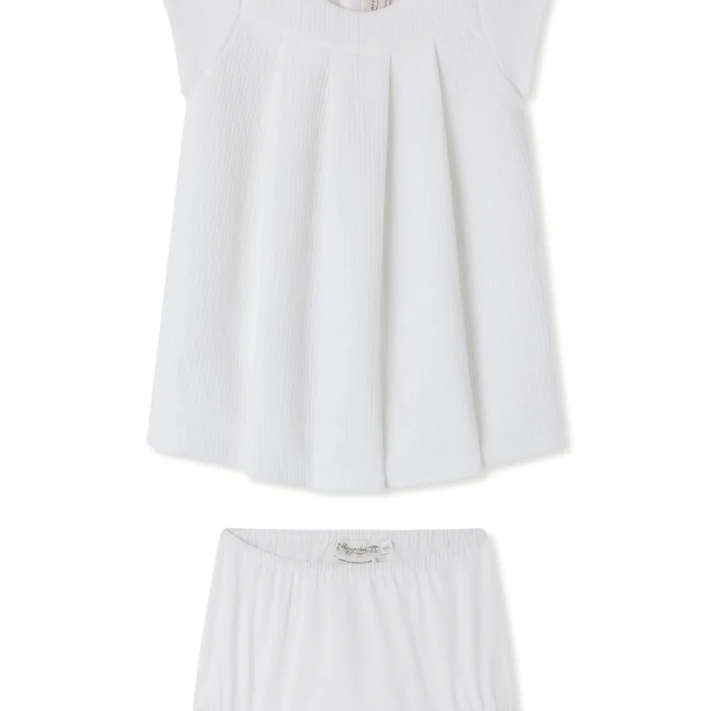 Комплект из плиссированного платья и блумеров