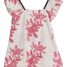 Поплиновый топ с цветочным принтом