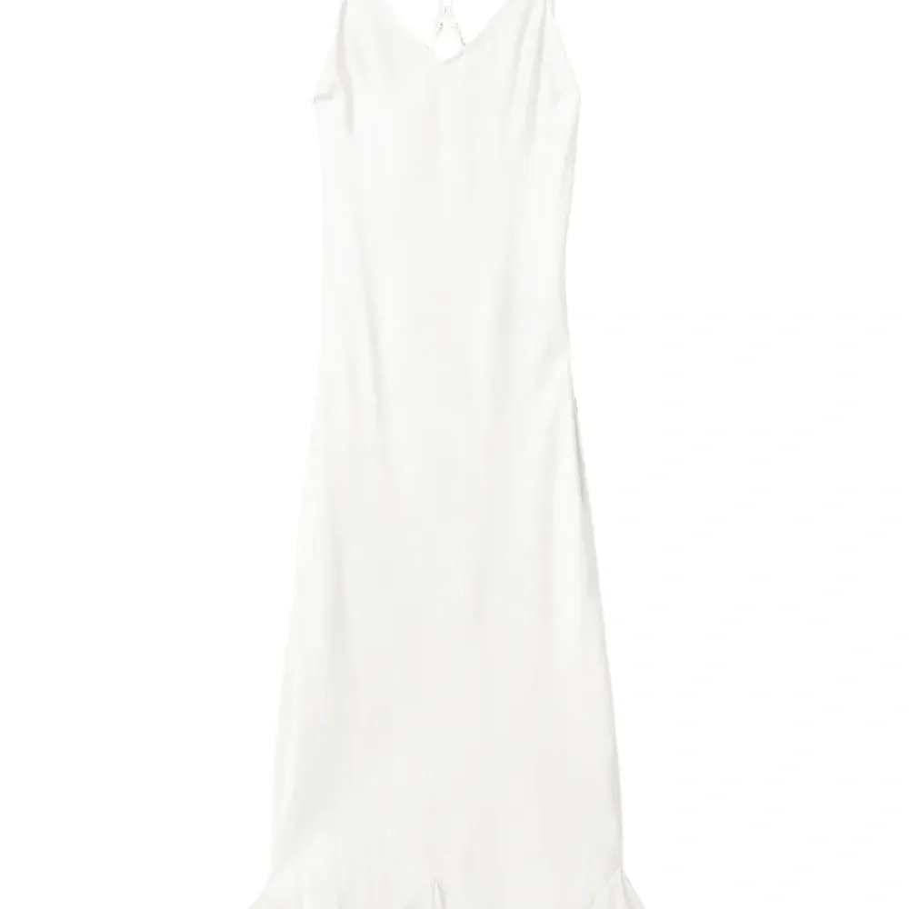 Атласное платье-комбинация макси