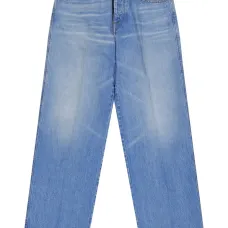 Габардиновые джинсы свободного кроя