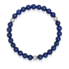 Браслет из бусин с лазуритом